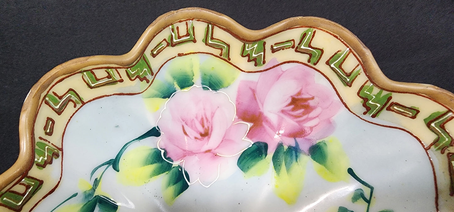 Nippon Floral Nut Set, Master and 3 Individual dishes