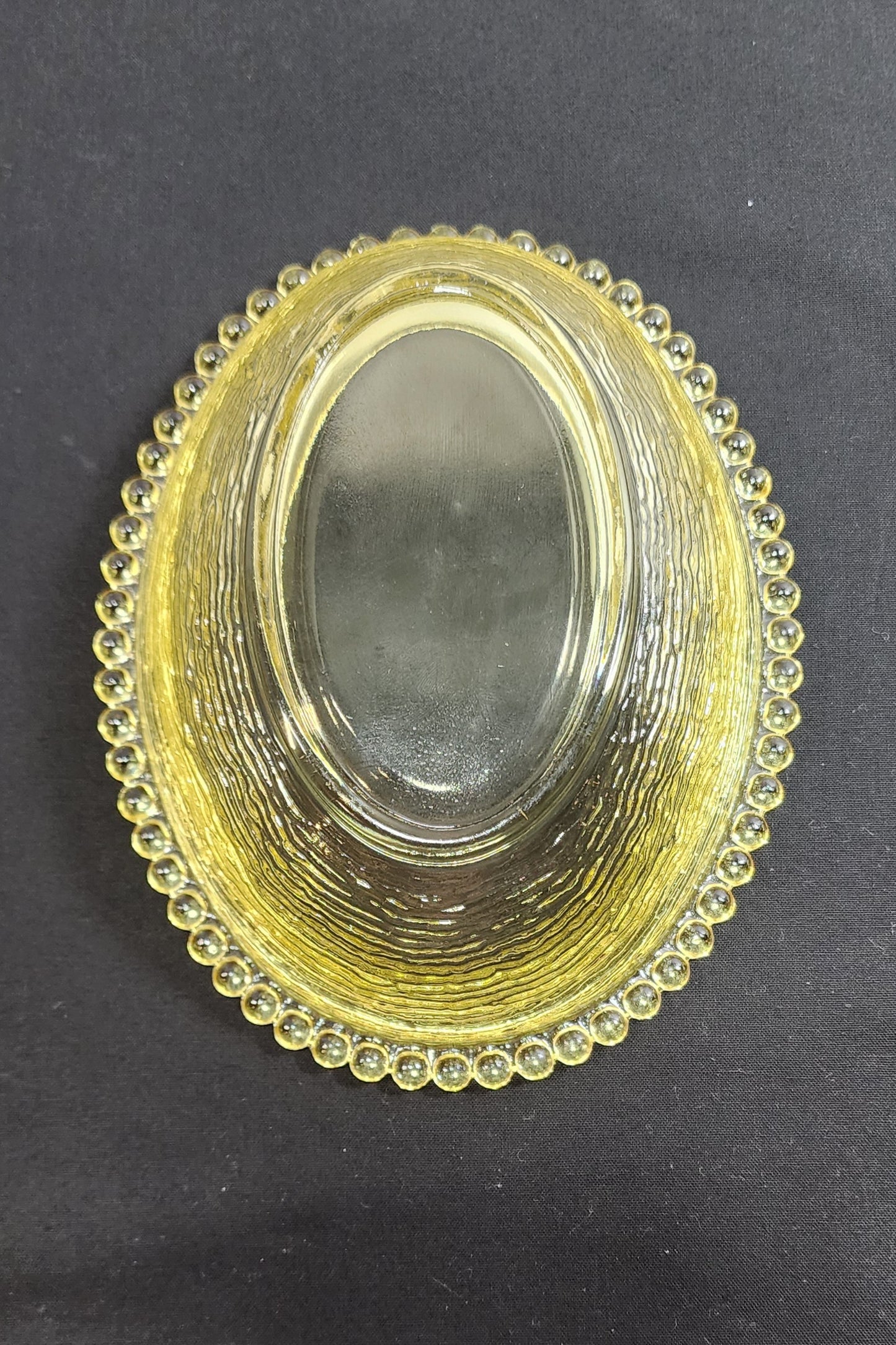 *Rare* Vintage Indiana Glass Yellow Topaz Hen on Nest