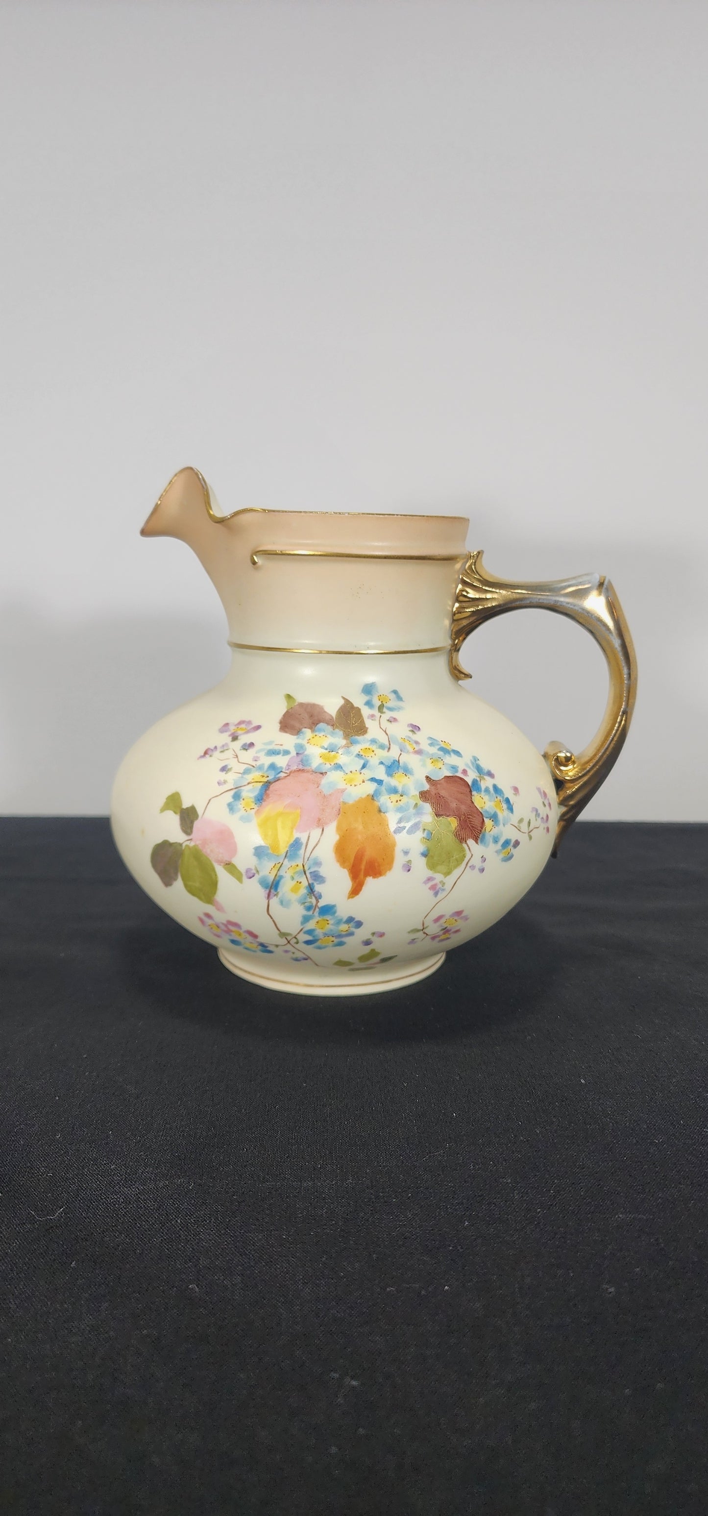 Antique Royal Rudolstat Floral Pitcher