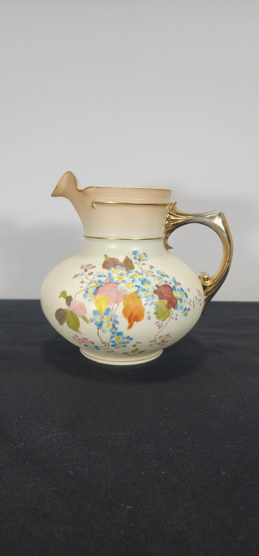 Antique Royal Rudolstat Floral Pitcher