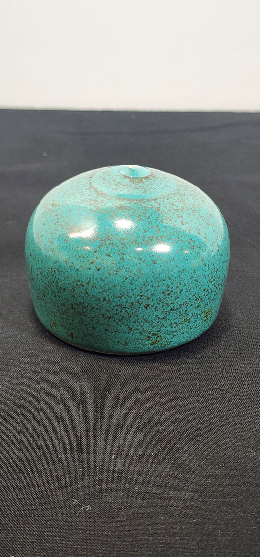 chuck brown limeton pottery glazed paperweight salt shaker