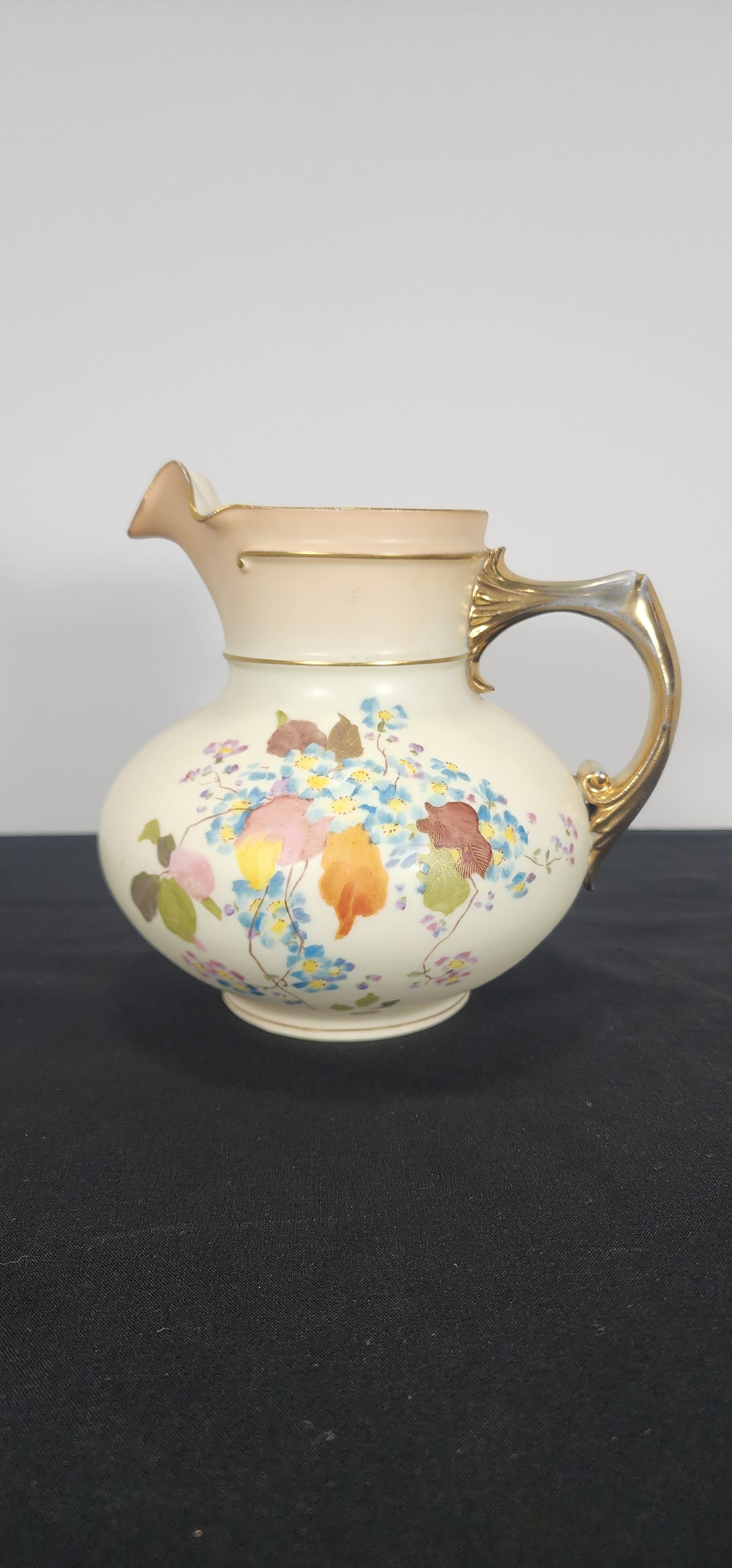 Antique Royal Rudolstat Floral Pitcher