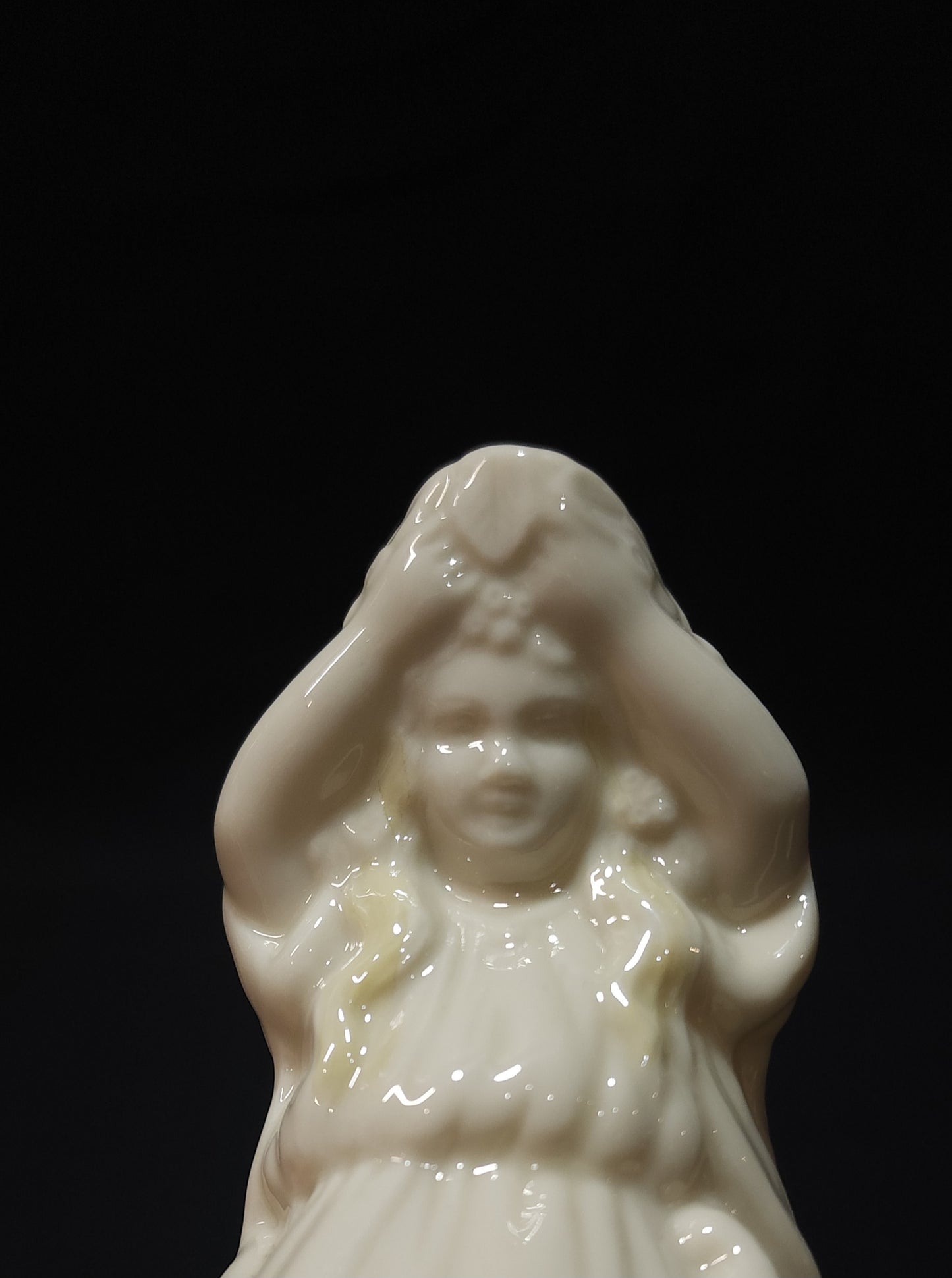 Irish Beleek Kneeling Girl Pitcher