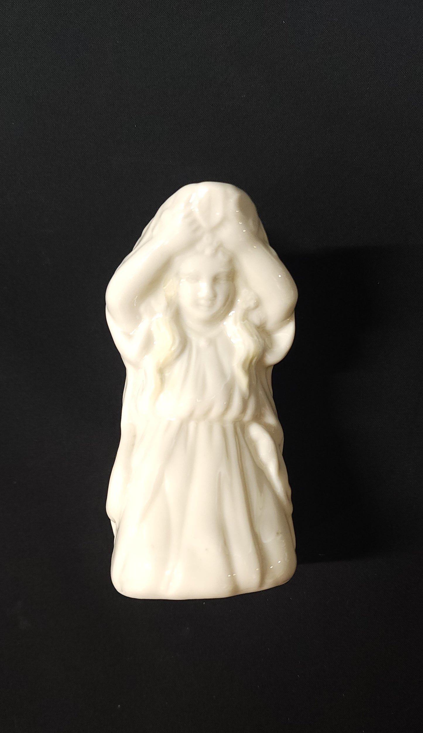 Irish Beleek Kneeling Girl Pitcher