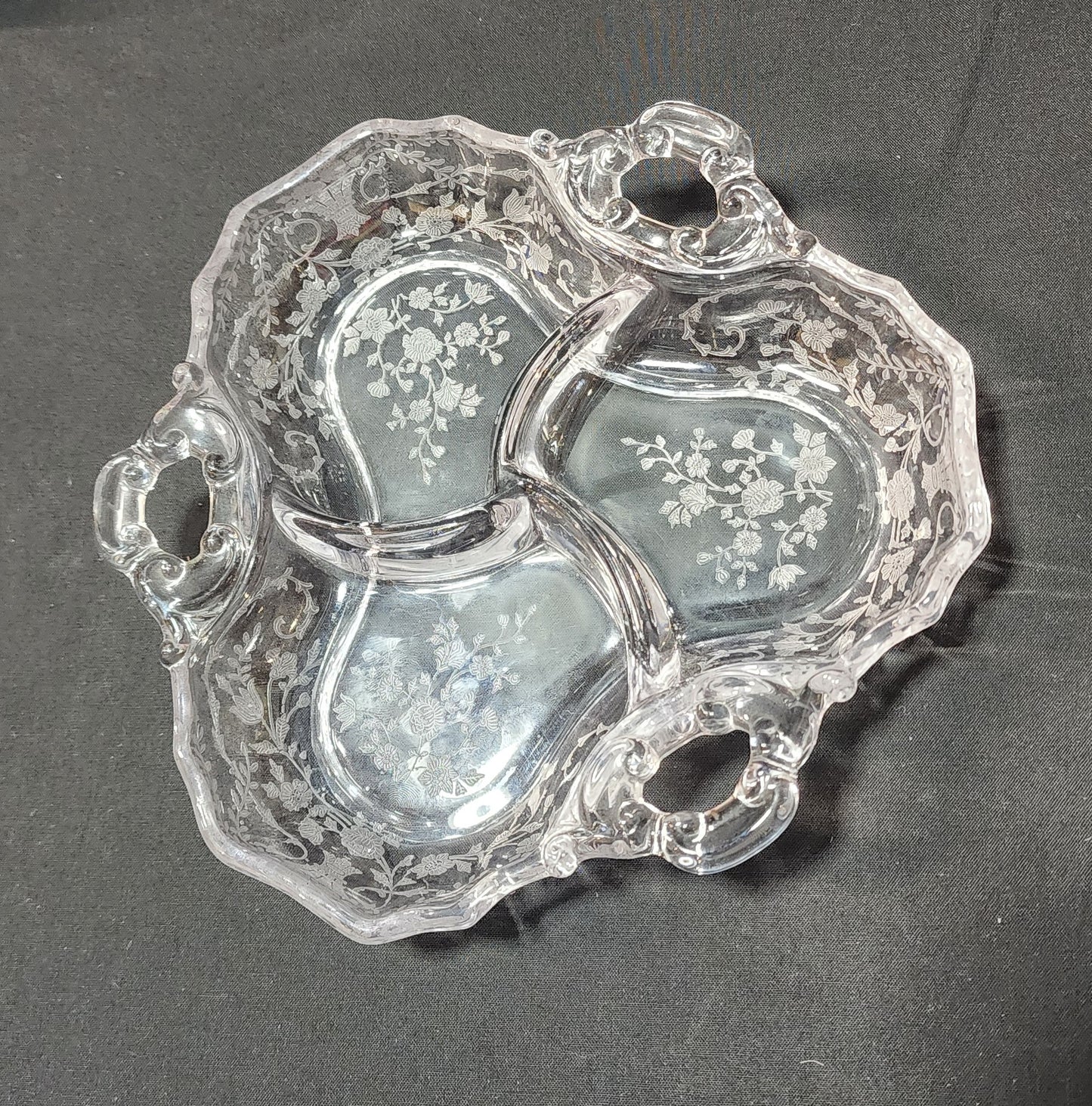 Cambridge Portia Pattern 3 Divided Relish Dish