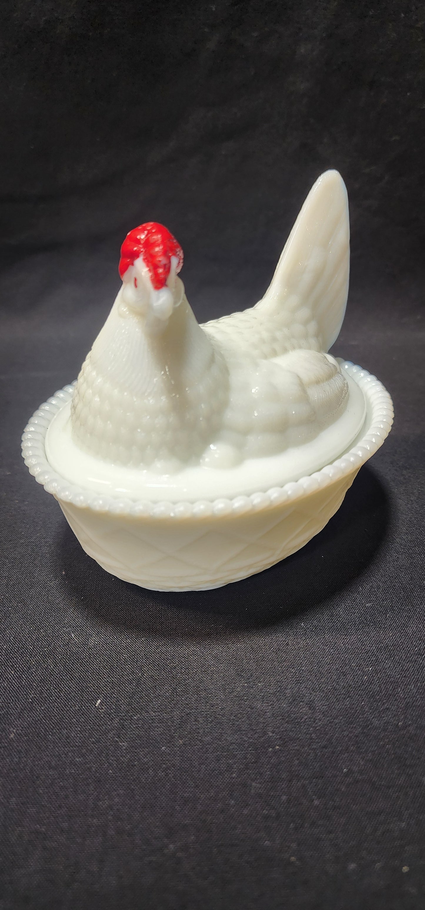 Vintage Westmoreland Milk Glass Hen on Nest