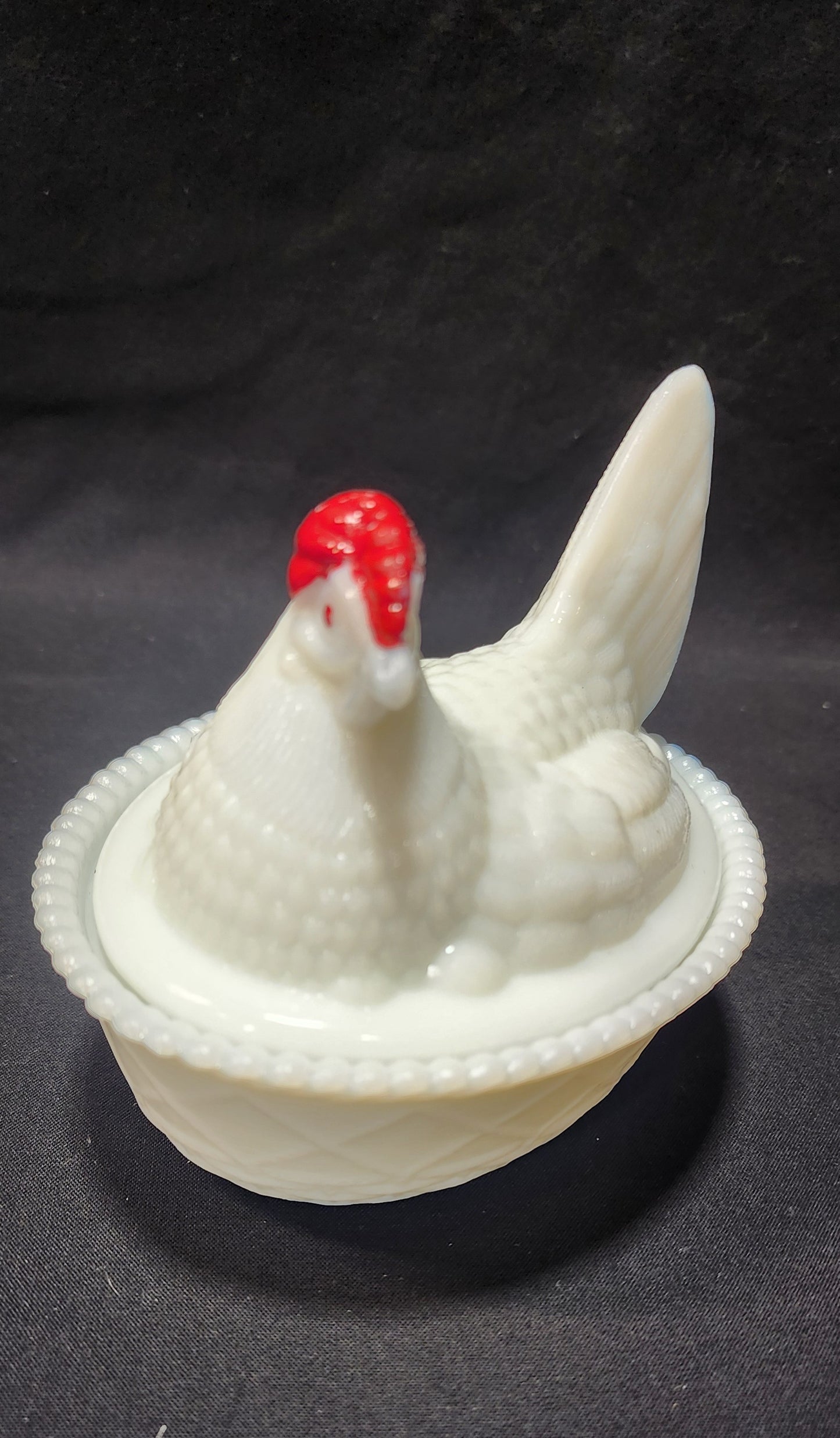 Vintage Westmoreland Milk Glass Hen on Nest